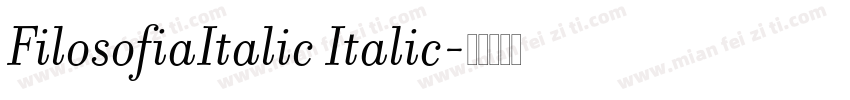 FilosofiaItalic Italic字体转换